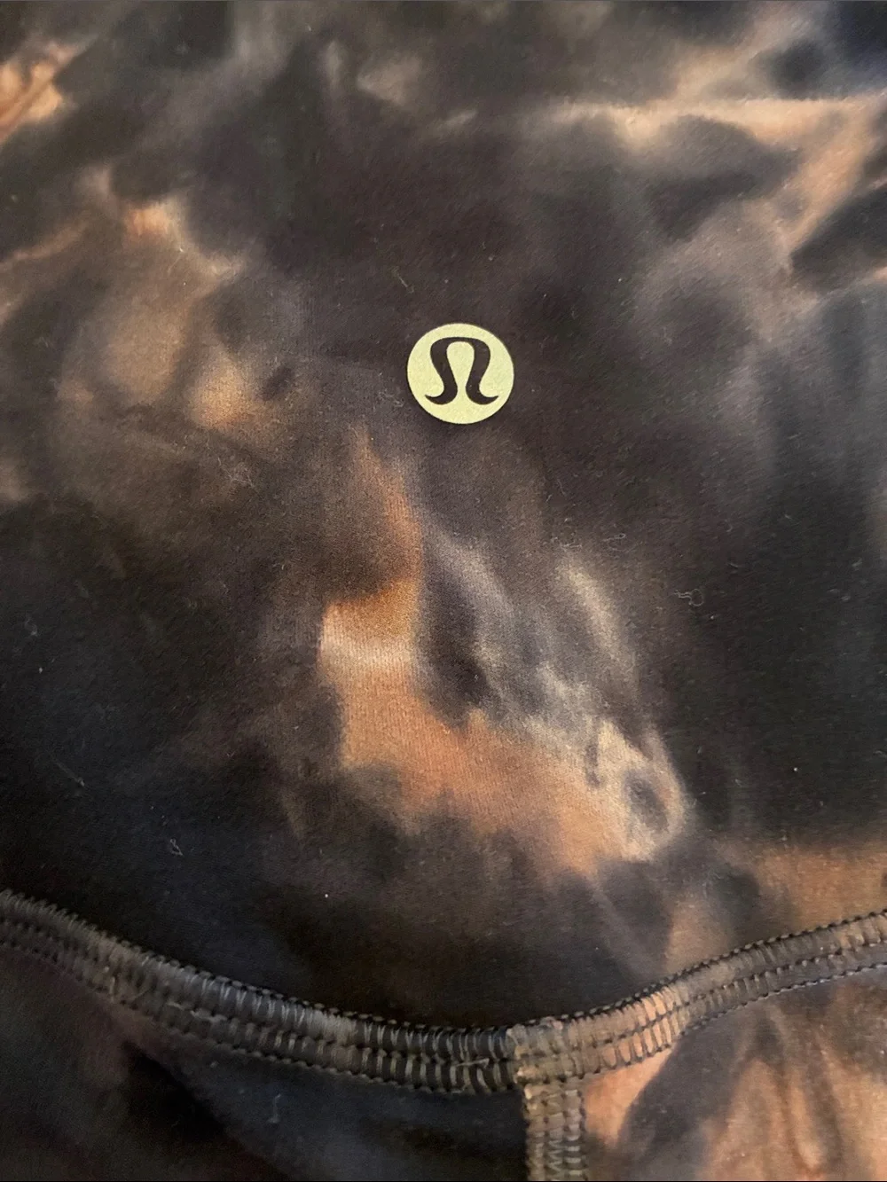 lululemon athletica women’s Black and Purple Tie-Dye Athletic leggings.